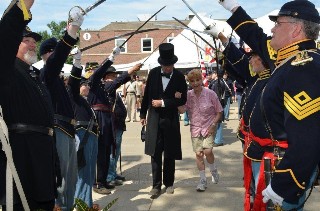 Regiment pays respect to Comptroller Topinka with Saber Honor Guard
